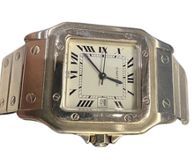Load image into Gallery viewer, Men&#39;s 30mm x 40mm SS Cartier Santos with Date window at 3:00