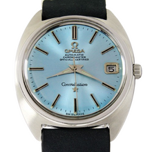 Load image into Gallery viewer, 1962 Omega Seamaster Constellation Sunburst Blue Men Vintage Steel Watch 168.017