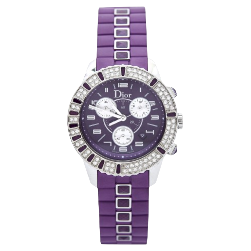 Dior Purple Stainless Steel Diamond Christal CD11431JR001 Women's Wristwatch