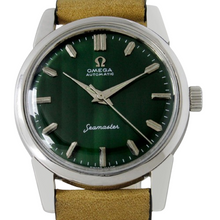 Load image into Gallery viewer, 1961s Omega Seamaster Automatic Drapery Green Dial Mens Vintage Watch 14701