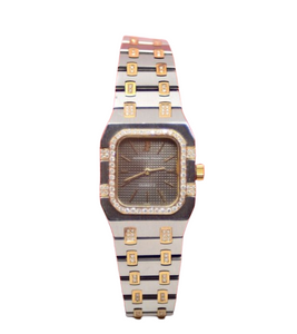 Audemars Piguet Royal Oak Watch 18K Yellow Gold & Stainless Steel w/Diamonds