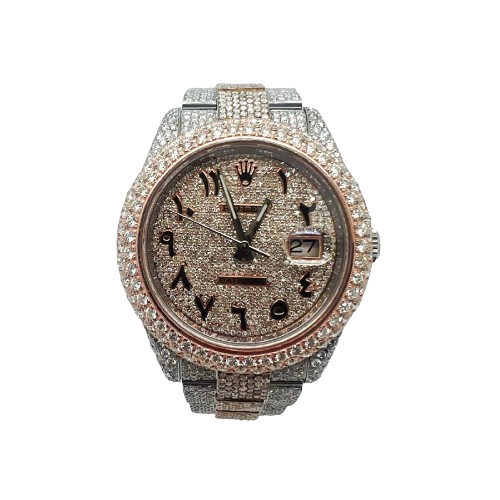 Rolex Datejust 116300 41mm TwoTone Rose Gold Oyster 25 Carat Diamond Men's Watch
