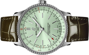 Breitling New Navitimer Automatic 35 Green Dial & Strap Luxury Womens Watch Sale