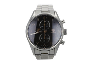 Tag Heuer Carrera Chronograph Black Dial 43mm Stainless Steel Men's Wristwatch