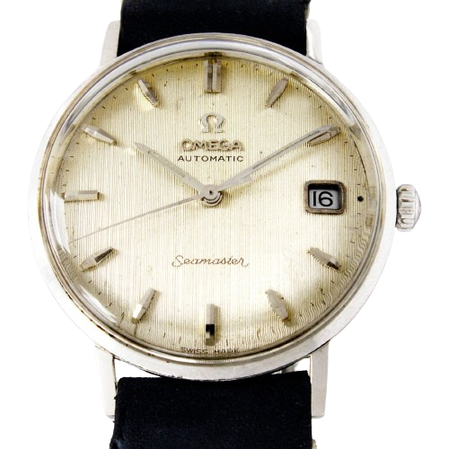 1961s VIntage Omega Seamaster Original Linen Dial Mens Vintage Watch 14770-SC