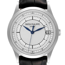 Load image into Gallery viewer, Patek Philippe Calatrava White Gold Silver Dial Automatic Mens Watch 5296