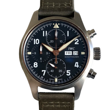 Load image into Gallery viewer, IWC Pilot Chronograph Spitfire 41mm Men&#39;s Black Dial Watch Box Papers - IW387901