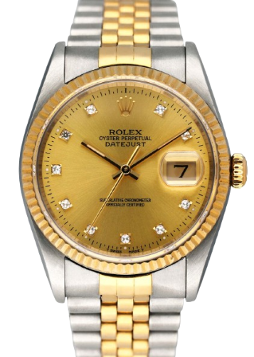 Rolex Datejust 16233 Diamond Dial Mens Watch