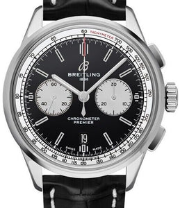 Breitling Premier New B01 Chronograph Black Dial & Strap Mens Dress Watch Sale