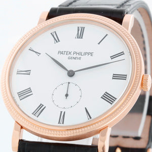 Patek Philippe 5119R Calatrava 18k Rose Gold Men's Watch  with Patek Travel Box