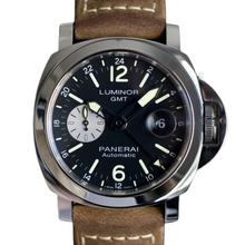 Load image into Gallery viewer, 2020 Panerai Luminor GMT 44mm Men&#39;s Black Dial BOX AND PAPERS - PAM01088