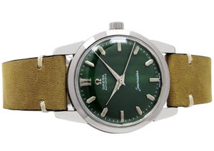 1961s Omega Seamaster Automatic Drapery Green Dial Mens Vintage Watch 14701