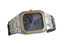 Load image into Gallery viewer, Audemars Piguet Royal Oak 6005SA Grey Petit Tapisserie Dial Steel Gold Watch