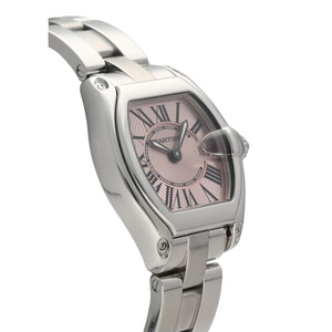 Cartier 2675 Roadster Pink Dial 32 mm Stainless Steel Swiss Quartz Women's Watch