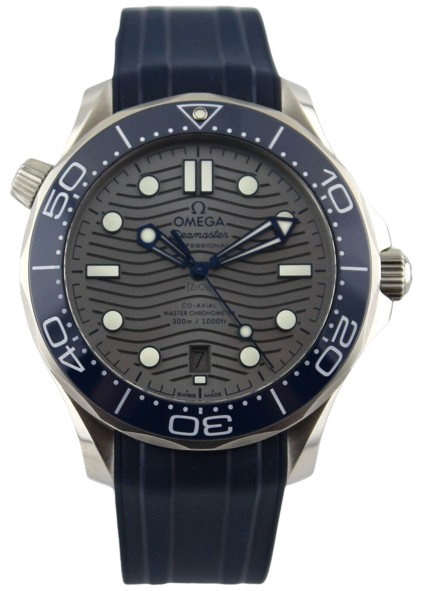 OMEGA SEAMASTER 210.32.42.20.06.001 AUTOMATIC CO AXIAL CERAMIC BLUE RUBBER WATCH