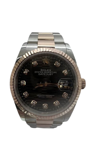 Rolex Datejust 126231 Grey Motif Diamond Dial 36mm Watch