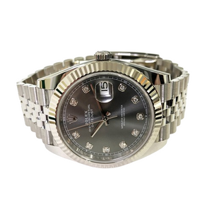 Rolex Datejust 41 126334 Steel & White Gold Slate Diamond, Jubilee - Pre-owned