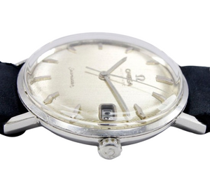 1961s VIntage Omega Seamaster Original Linen Dial Mens Vintage Watch 14770-SC