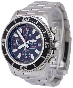 Breitling Superocean Chronograph Diver Black Stainless 44mm Watch A13341 BOX