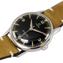 Load image into Gallery viewer, 1959s Omega Seamaster 30 Winding Black Dial Vintage Watch 14714