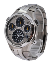 Load image into Gallery viewer, Seiko SATX003 43mm Kinetic Titanium+ Stainless Chronograph MX Watch 9T82-0A80!