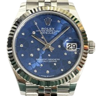 Rolex Datejust 31 Steel & Gold 278274 - Azzurro Blue Floral Motif Diamonds, J...