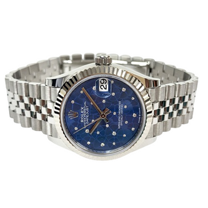 Rolex Datejust 31 Steel & Gold 278274 - Azzurro Blue Floral Motif Diamonds, J...