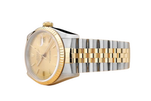 Load image into Gallery viewer, ROLEX MENS DATEJUST 16233 CHAMPAGNE 18K YELLOW GOLD STEEL TWO TONE JUBILEE WATCH