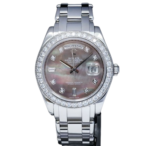 2021 RSC PAPERS Rolex Platinum Masterpiece Diamond 18946 39MM MOP Diamond Watch