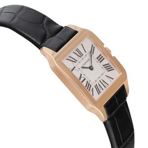 Cartier Santos Dumont Small 18K Rose Gold Silver Dial Womens Watch W2009251