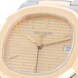 Patek Philippe 3800/1 Nautilus Midsize Steel &Gold 2-Tone Men's Watch Box& Paper