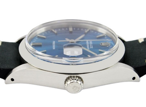 Rolex  Oyster Date 6694 Precision Sunburst Blue Dial 34mm Vintage Wrist Watch