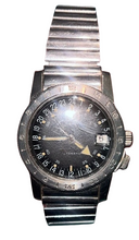 Load image into Gallery viewer, Vtg Military GLYCINE AIRMAN AUTOMATIC Pilot WATCH 24 Hour 314050 Rare Works Read