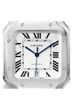 Load image into Gallery viewer, 2023 Cartier Santos Large White Dial WSSA0018 w/ Box &amp; Papers + Original Receipt