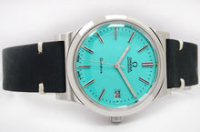 Load image into Gallery viewer, Omega Geneve Automatic Quick Date Turquoise Mens Vintage Watch  1660173