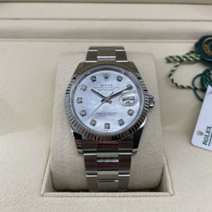Rolex Datejust White Mother of Pearl Unisex women's Watch 126234 126234-0020
