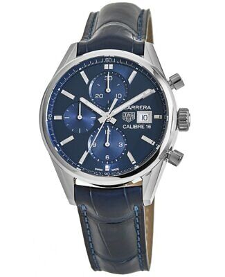 New Tag Heuer Carrera Calibre 16 Chronograph Blue Men's Watch CBK2112.FC6292