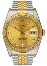 Load image into Gallery viewer, Rolex Datejust 16233 Diamond Dial Mens Watch