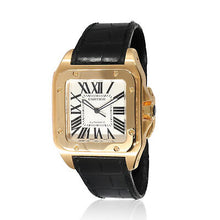 Load image into Gallery viewer, Cartier Santos 100 W20071Y1 Men&#39;s Watch in 18kt Yellow Gold