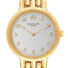 Load image into Gallery viewer, Patek Philippe Calatrava Yellow Gold Silver Arabic Dial Mens Watch 3915