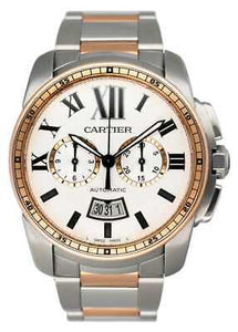 Cartier Calibre Large W7100042 Two Tone Rose Gold Mens Watch