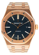 Load image into Gallery viewer, Audemars Piguet Royal Oak 15400OR 18K Rose Gold Blue Dial Box Papers