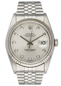 Rolex Datejust 16234 Diamond Dial Mens Watch