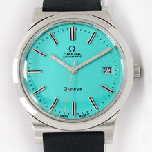 Load image into Gallery viewer, Omega Geneve Automatic Quick Date Turquoise Mens Vintage Watch  1660173