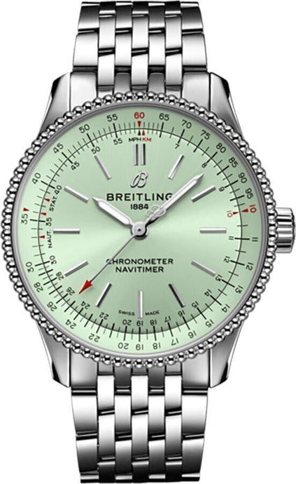 Breitling Navitimer Automatic Mint Green Dial Steel Womens Watch On Sale Online