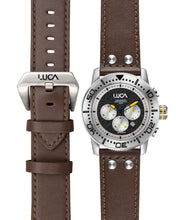 Load image into Gallery viewer, CH-1 OBSIDIAN FIREFLY MEN&#39;S CHRONOGRAPH WATCH-DARK ITALIAN LEATHER