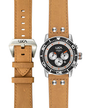 Load image into Gallery viewer, CH-1 OBSIDIAN FLAME MEN&#39;S CHRONOGRAPH WATCH- LIGHT ITALIAN LEATHER