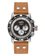 Load image into Gallery viewer, CH-1 OBSIDIAN FLAME MEN&#39;S CHRONOGRAPH WATCH- LIGHT ITALIAN LEATHER